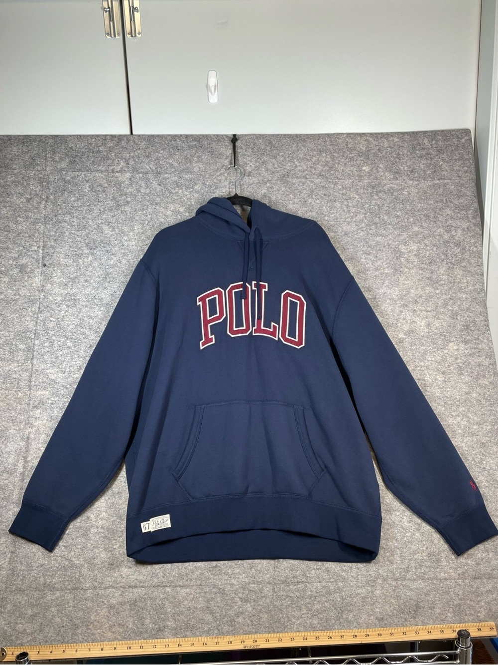 POLO Ralph Lauren Mens Collegiate Hoodie Navy XXL Streetwear Casual Cozy Relaxed